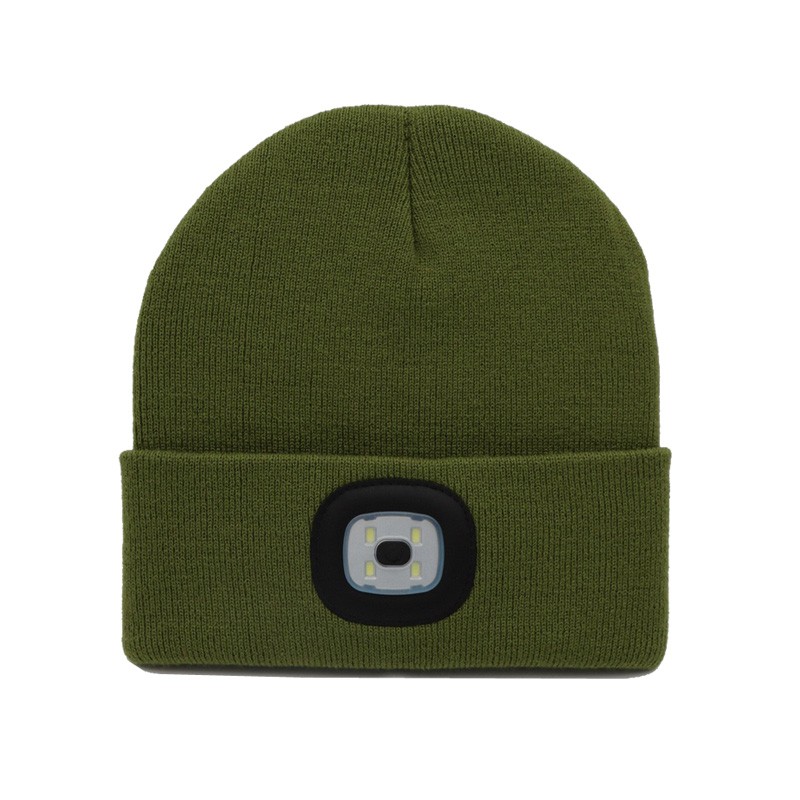 USB Rechargeable LED Beanie Hat for Men & Women –