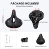 YOUNGDO Bike Seat, Comfortable Soft Wide Bicycle Saddle, Breathable Gel