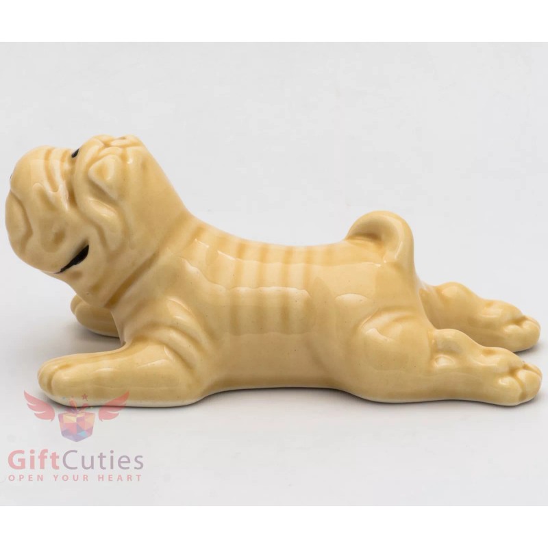 Porcelain Figurine of the Shar Pei Dog