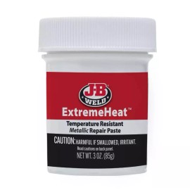 J-BWeld37901 1 Pack of 3 Oz Extreme Heat Adhesive Paste Metallic Resistant Temperature 1000°F
