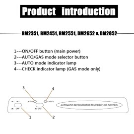 Timilge Circuit Board Kit Replacement for 2932771021 2932771039 Refrigerator Control Panel fit DM2652 DM2852 RM2351 RM2451 RM2551 RM2652 RM2852