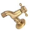 Wall Mounted Vintage Solid Brass Faucet Single Cold Water Tape