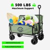 3-in-1 Large Collapsible Folding Wagon, BENEHIKE Foldable Beach Wagon with