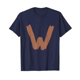 Creative Bold Leather Letter W - Design - Alphabet - Marker T-Shirt