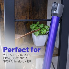 Reliapart Compatible for Dyson DC59, DC62, V6, SV03, SV07 Fluffy Purple Wand Extension Rod Tube – 72cm Stick Pipe Replacement 965663-05 (208177-01, 216713-01)