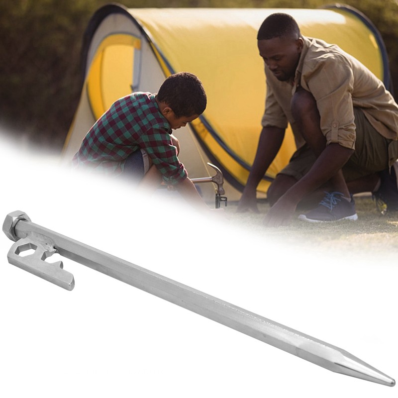 8 pcs Stainless Steel 20cm Hex Tent Stakes Pegs for