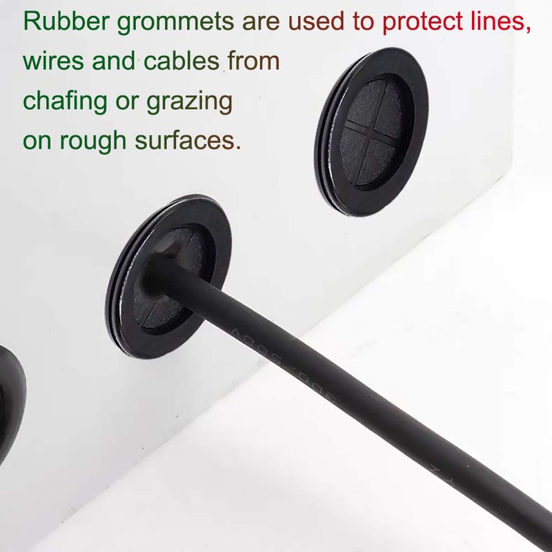 ECUDIS 8 Pcs Rubber Grommets Firewall Hole Plugs Wire Protection,