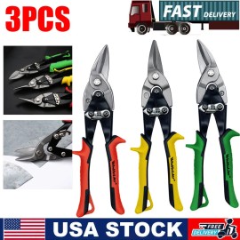 WinHolder 3x Aviation Tin Snips Left Straight Right Sheet Metal Cutter Shear Scissor Tool