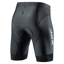 XGC men's cycling shorts and cycling briefs, elastic and breathable with high-density 4D sponge seat pad, black, xl