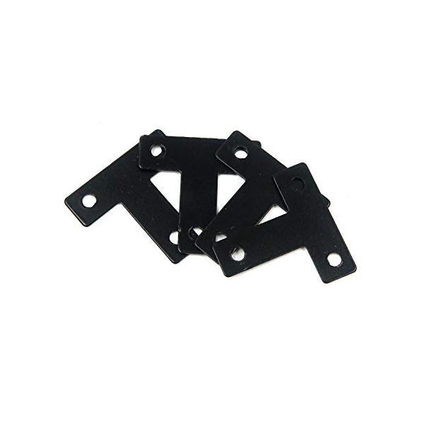Black Mending Plate Mcredy Metal Straight Bracket 40x40mm/1.57x1.57" (LxW) Flat