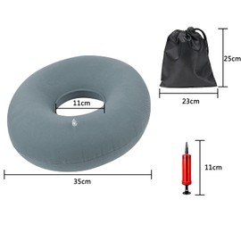 JHY Hemorrhoids Seat Cushion, Polyester, Inflatable Seat Cushion, Orthopaedic Round Cushion, for Hemorrhoids, Coccyx Pain, Pregnancy