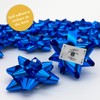 Kissymix 5cm Medium Metallic Bows Set of 80 Blue &