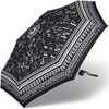 Ultra Mini Pocket Umbrella Petito Small Lightweight Windproof Letters, black-white,