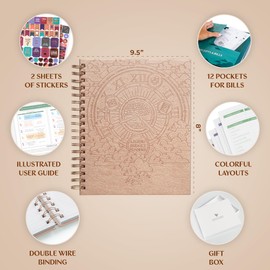 Legend Budget Planner & Monthly Bill Organizer with Pockets – Home Finance & Expense Tracker – Notebook for Household Budgeting (Rose Gold)