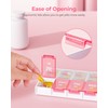 AMOOS Weekly Pill Organizer 2 Times a Day, Stylish Pill
