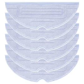 6 Pcs Mop Cloth Pad for Roborock S7 / S7+ / S7 MaxV / S7 MaxV Plus / S7 MaxV Ultra / S7 Pro Ultra / S8 / S8+ Robot Vacuum Microfiber VibraRise Mopping Pad Replacement Accessory (Blue Gray).