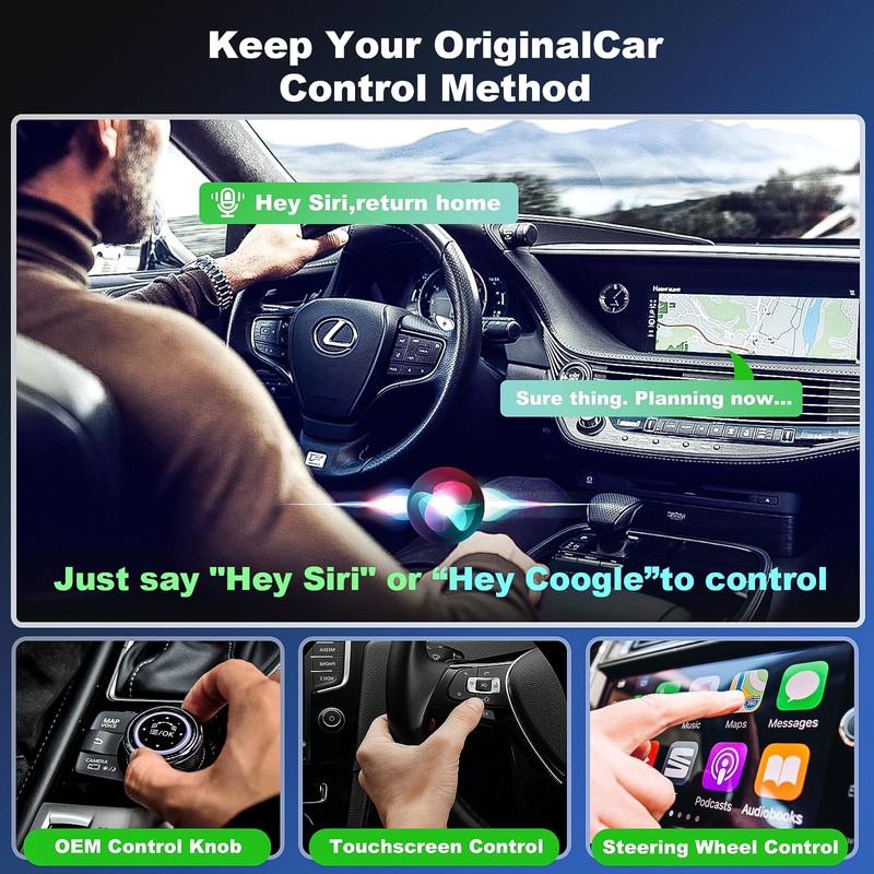 2 IN 1 Wireless Android Auto und Carplay Wireless Adapter,
