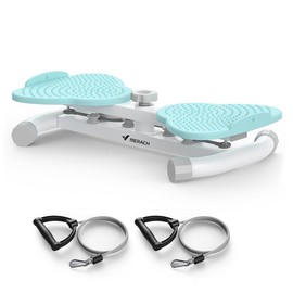 MERACH Waist Twist Machine Slim Waist and Toned Abs Waist Twister Can Stand with Feet Apart Double Non-slip No Noise Use Exercise Equipment Abdominal Roller Workout:_Blue&White