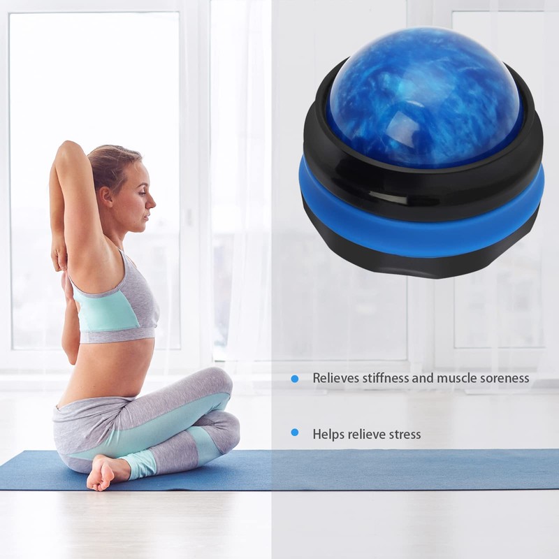 Coolrunner Massage Ball, Manual Roller Massager, Handheld Self Massage Therapy