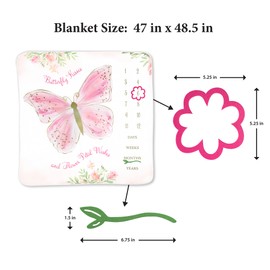 Lillian Rose Butterfly Baby Milestone Blanket w/Frames