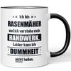 JUNIWORDS Tasse, Ich bin Rasenmäher und ich verstehe mein Handwerk.