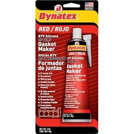 Dynatex 49202 Red High Temp RTV Silicone Gasket Maker, 85g, Excellent Oil and Water Resistance, Formed-in-Place Compound, Temperature Resistant up to 650°F, Ideal for High Temp Silicone Applications