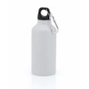 Aluminium Drinking Water Bottle with Screw cap and Carabiner, 400ml