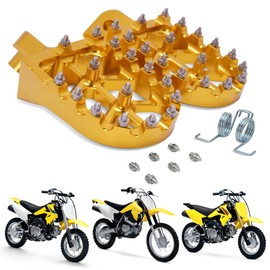 USTPO Foot Pegs Motorcycle Universal CNC Footpeg for CRF XR CR 50 70 80 100-125cc CT200U Mini Bike SSR Apollo RFZ TaoTao Lifan Kayo Coolster Pit Bike Gold