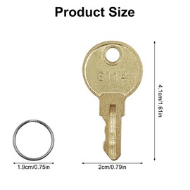 Keys for E114 Key Paper Towel Dispenser, 6 Pack E114 Toilet Paper Dispenser Key with 2 Key Rings, Replacement Key for E-114 Toilet Paper Dispenser, E114 Key for Toilet Tissue and Soap Dispenser