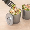 Restaurantware 4 oz Round Silver Plastic Tin Can - with