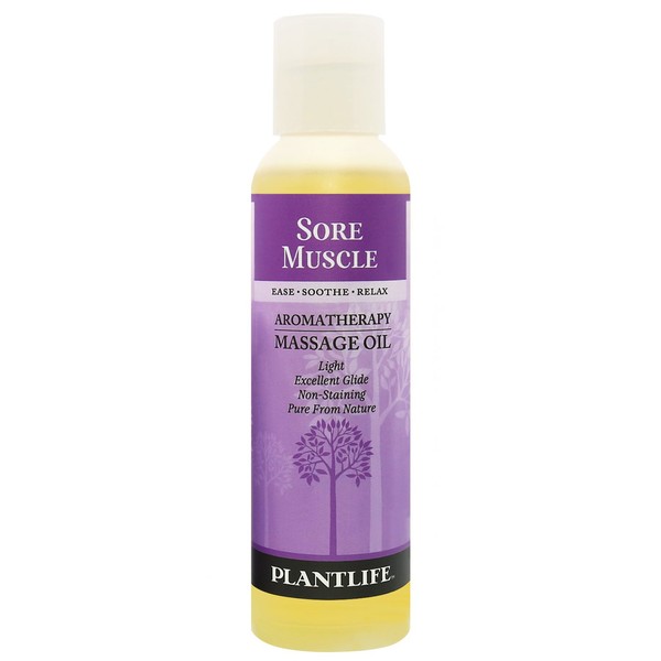 Plantlife Sore Muscle Massage Oil - Absorbs Deeply into The Skin and is Circulated Throughout, Providing Optimum Benefit to The Mind and Body - Made in California 4 oz