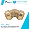 SharkBite 1 Inch 45 Degree Elbow, Push to Connect Brass