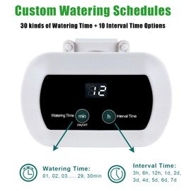 Lewisia - Kit de riego automático por goteo con temporizador para 10 plantas en maceta, sistema de riego automático para plantas de riego automático para jardín, camas elevadas, patio, césped