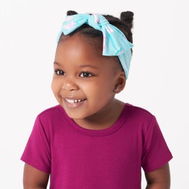 Gerber Baby Girls Buttery Soft Headband with Bow with Viscose Made from Eucalyptus, Rainbow, One Size