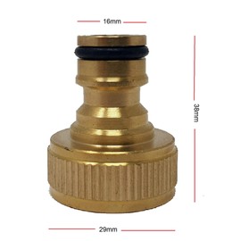 Simply Products Hozelock Soft Grip Quick Connect Hose End Connector With 3/4" Brass Tap Adaptor Fitting For Garden Taps