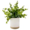 Coferset Small Fake Plants Eucalyptus Ceramic Potted Artificial Plants for