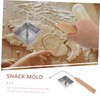 LABRIMP Cooking Snack Mould Kitchen Gadgets Aluminum Frying Mold Wooden