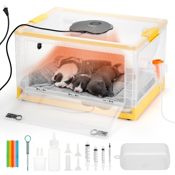 TURBRO 85L Pet Incubator, Precision Temperature Control for Puppy &