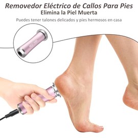 HEILUON Lima para Pies Eléctrica con 60 Discos, Removedor de Callos para Pies con Velocidad Ajustable, Pulidora Potente para Callos y Durezas, Pedicur