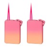 SPIDHYOY 2 Pack Pink Yellow Metal Torch Lighter Cool,Jet Flame