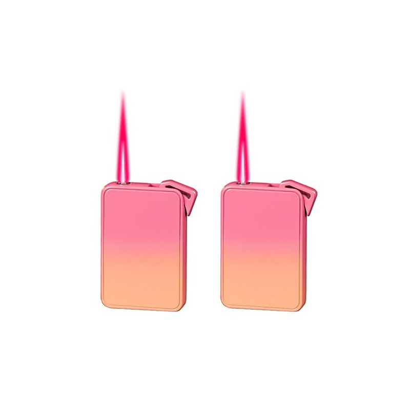 SPIDHYOY 2 Pack Pink Yellow Metal Torch Lighter Cool,Jet Flame