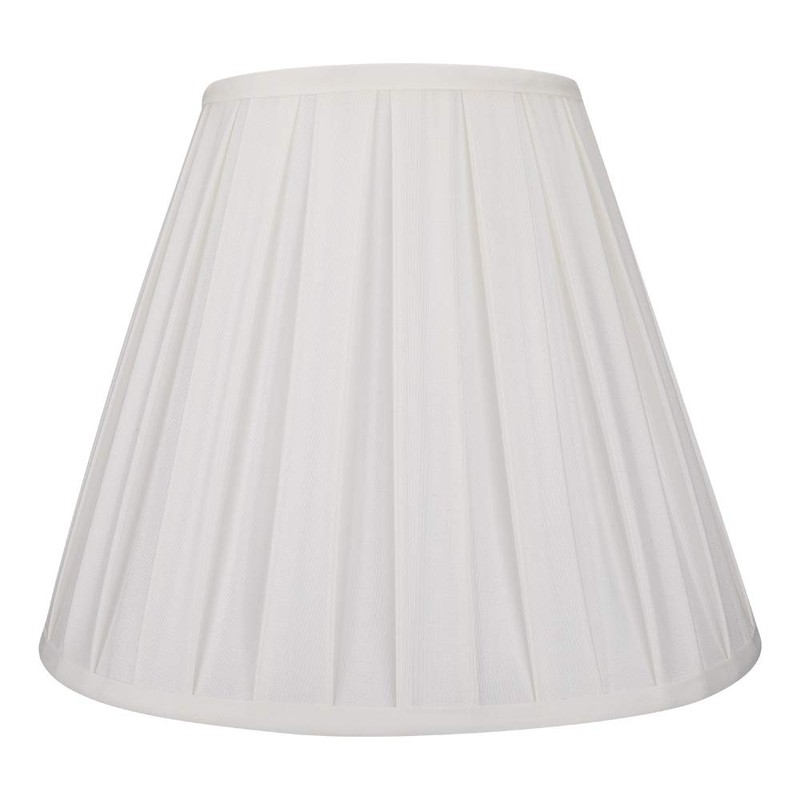 Off White Medium Pleated Barrel Lamp Shades, ALUCSET TC Cloth