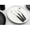 Grunwerg 2DS650BK Yin & Yang Dessert Spoons, Stainless Steel, Black