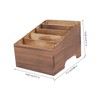 Zerodeko Wooden Phone Storage Box Slot Cellphone Organizer Rustic Desktop