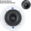 Herdio 2X4" Bluetooth Kitchen Ceiling Speakers 160W +Wall USB Amplifier