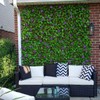Expandable Faux Ivy Fence Privacy Screen with Artificial Flower,Greenery Expandable