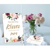 Zhminz Guess How Many Kisses Bridal Shower Game, 5X8 Burgundy