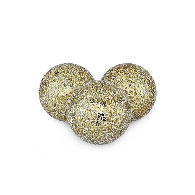 MDLUU Esferas decorativas de 10.2 cm, esferas de mosaico, bolas