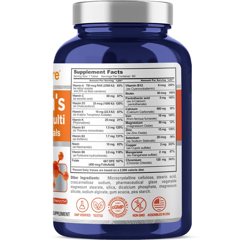 NusaPure Women's Multi Vitamins & Minerals, Lab Tested 60 Tablets