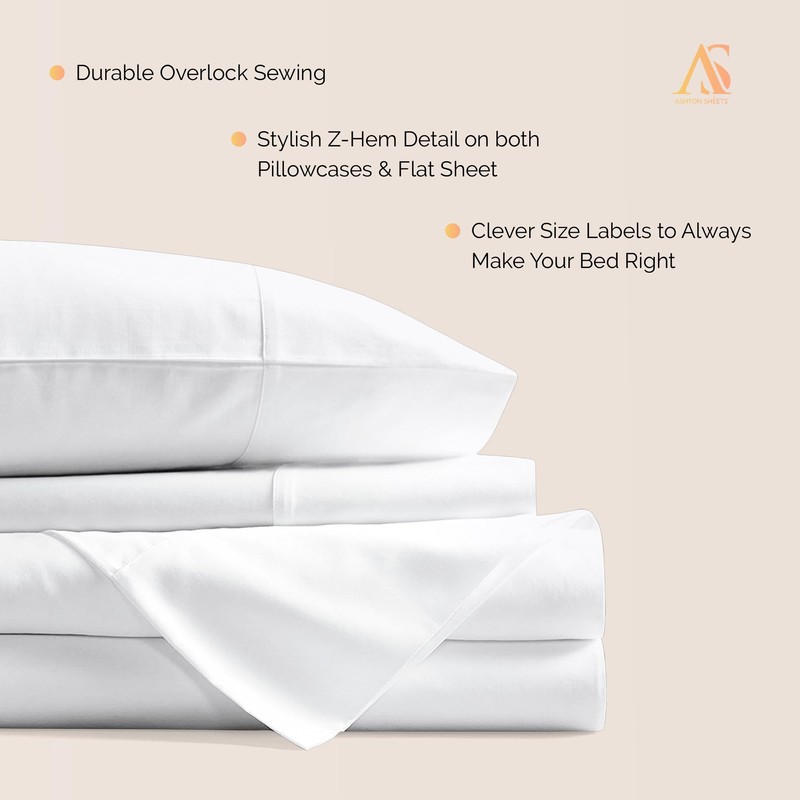 Ashton Sheets 100% Egyptian Cotton Sheets Full Size - 800